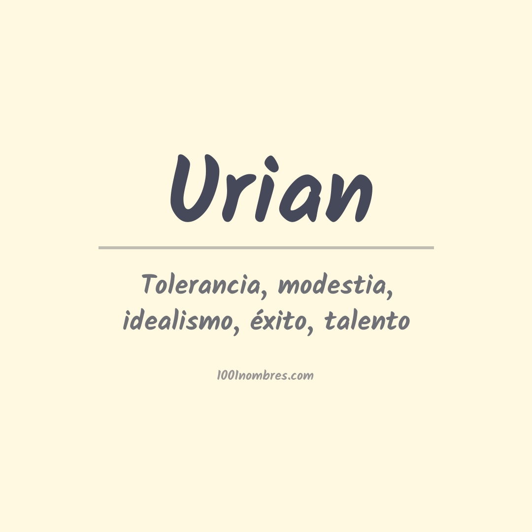 Significado del nombre Urian Significado del nombre Urian