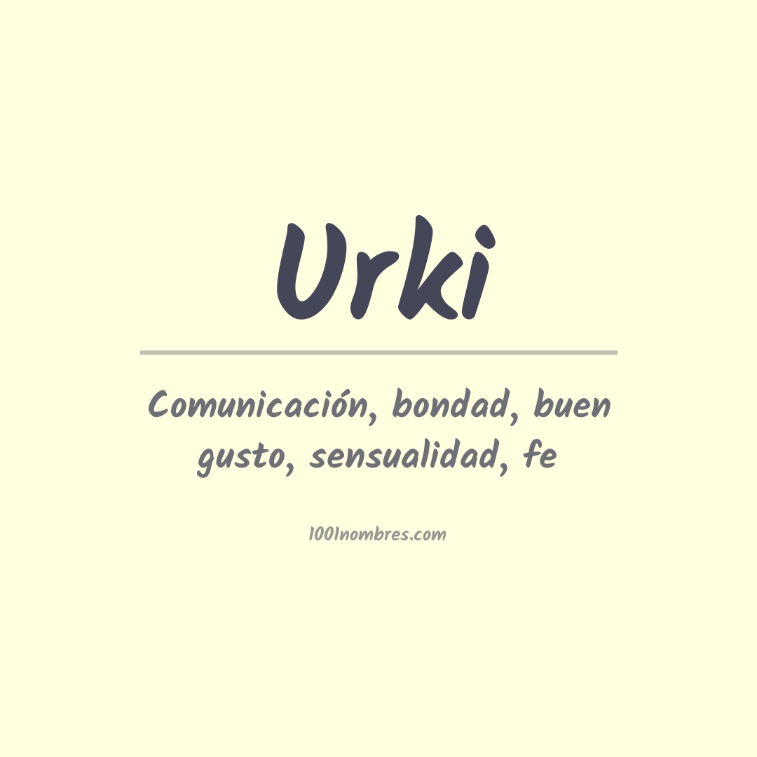 Significado del nombre Urki