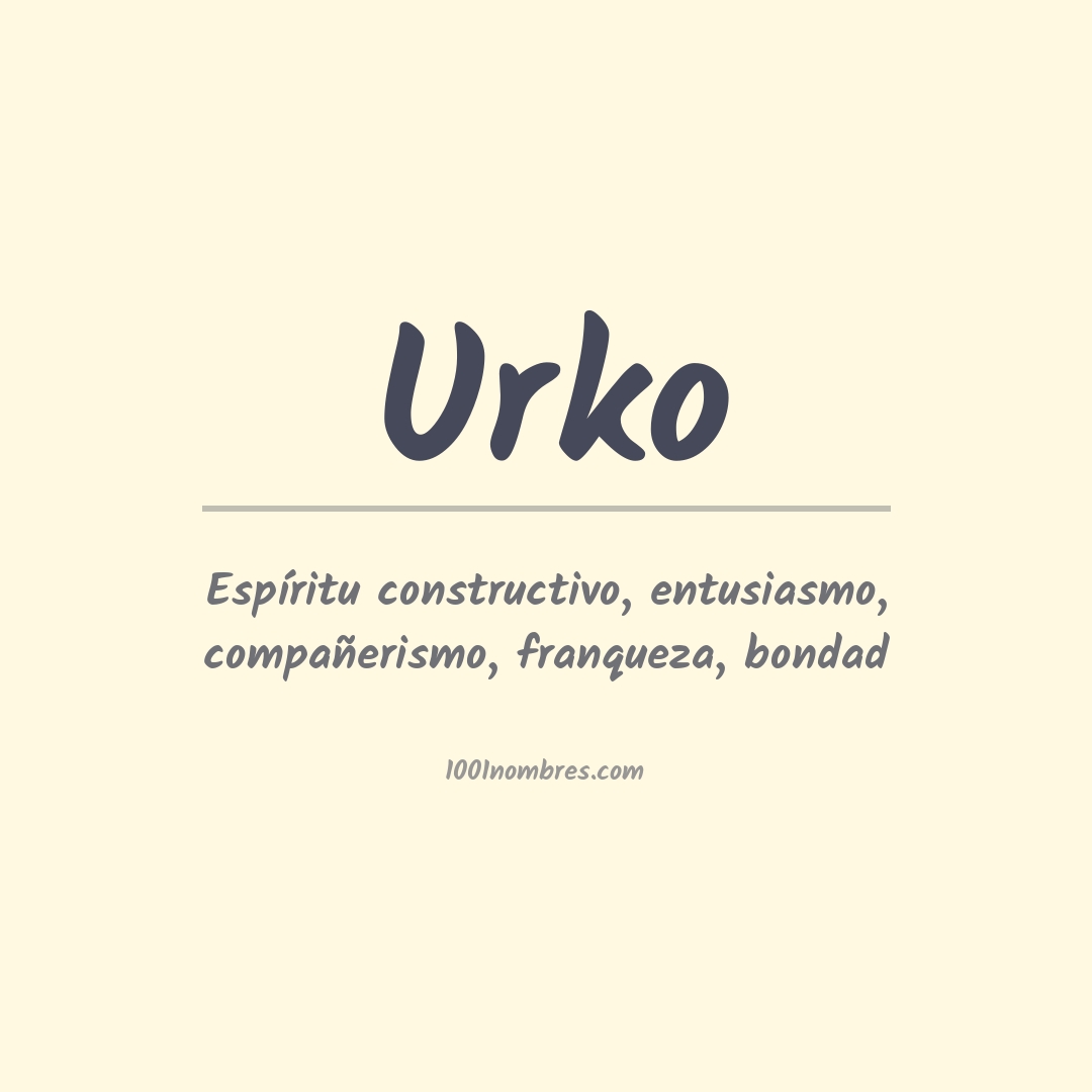 Significado del nombre Urko