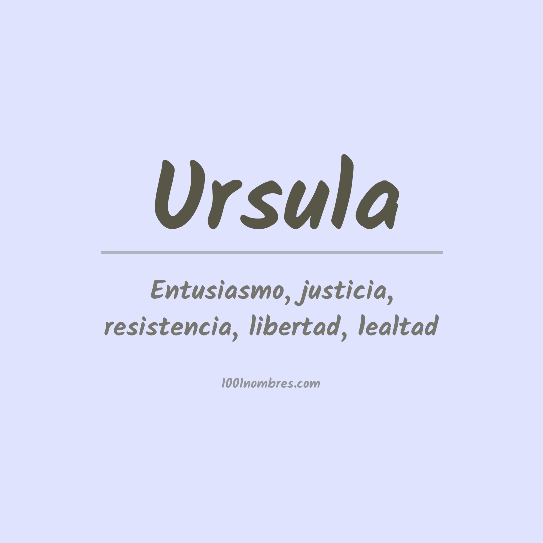 Significado del nombre Ursula