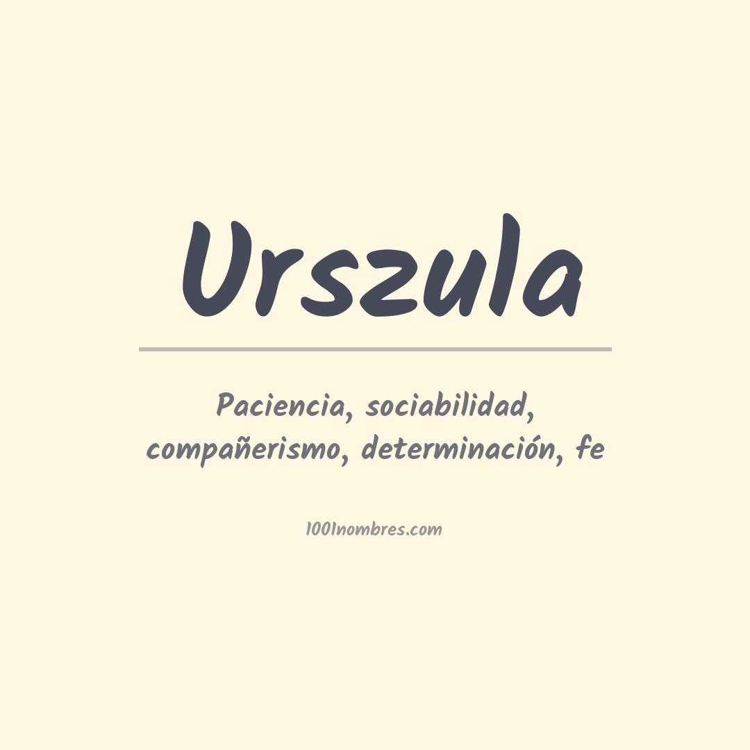 Significado del nombre Urszula