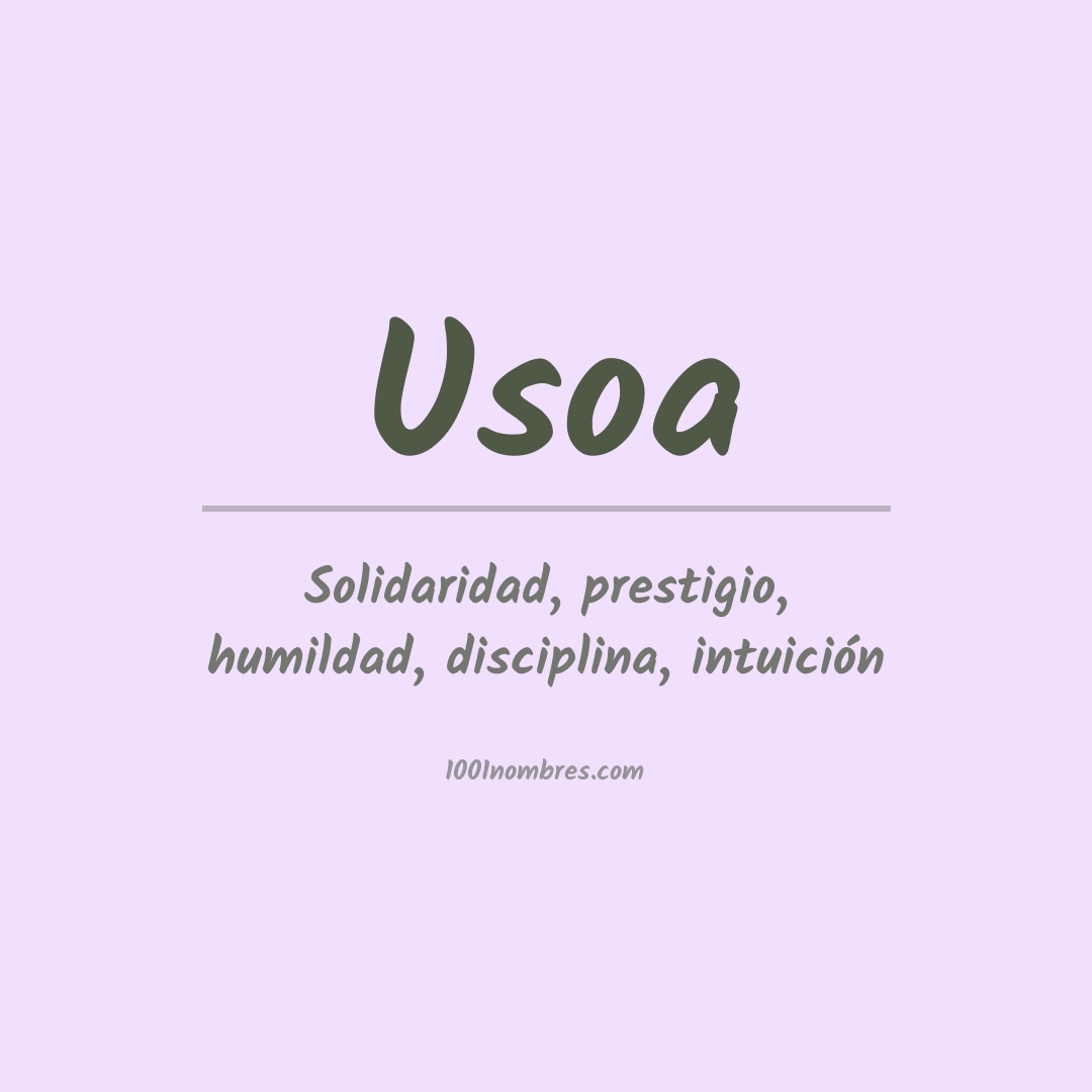 Significado del nombre Usoa