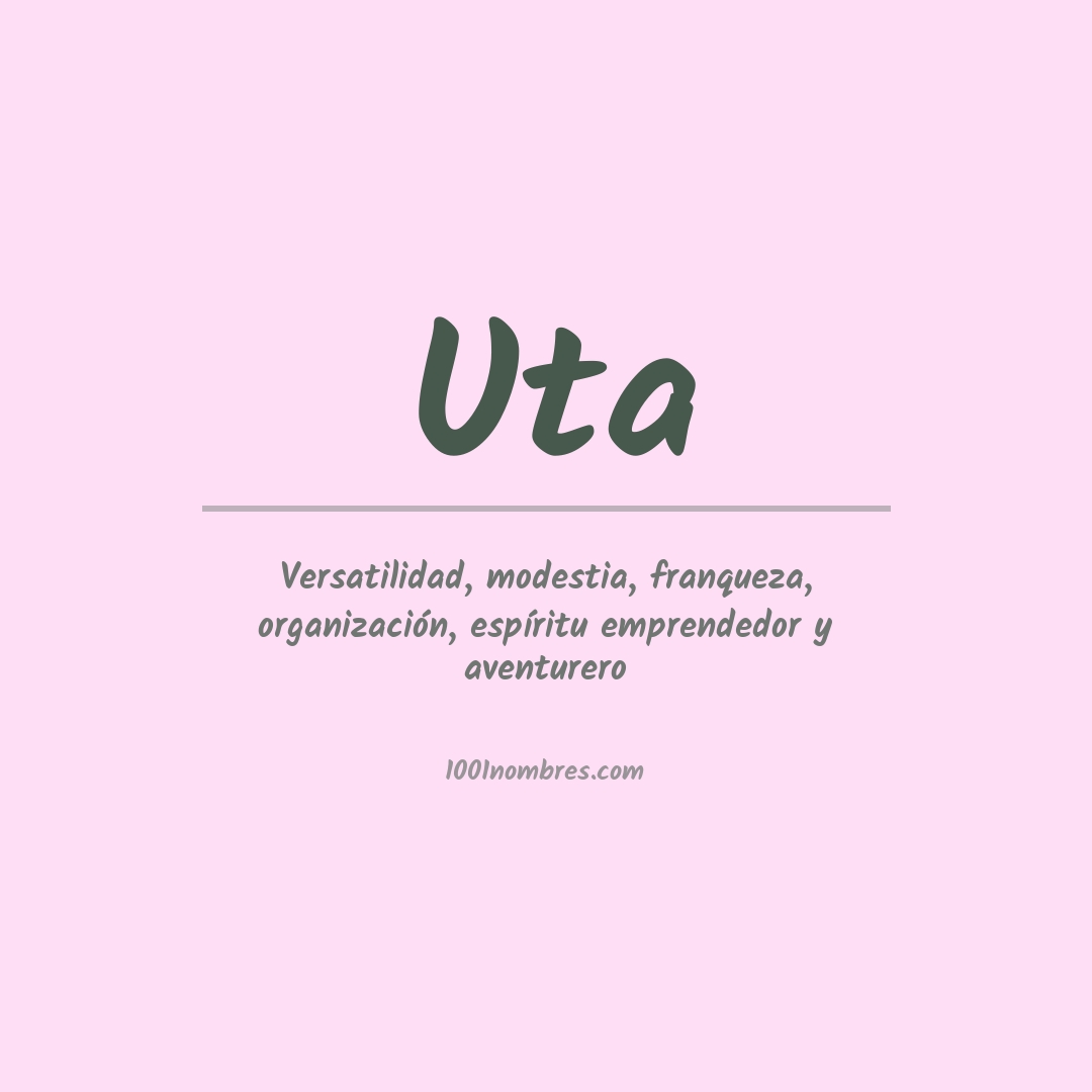Significado del nombre Uta