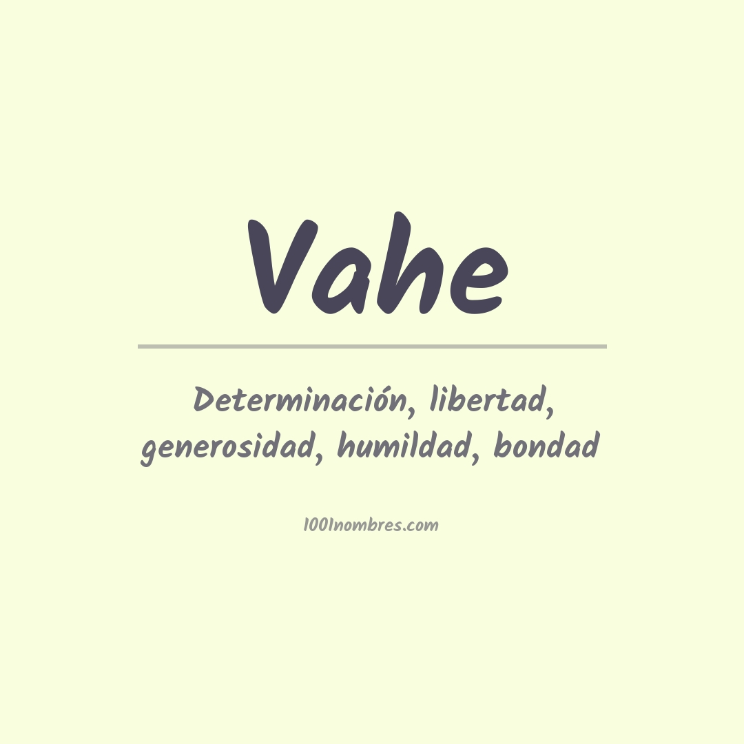 Significado del nombre Vahe