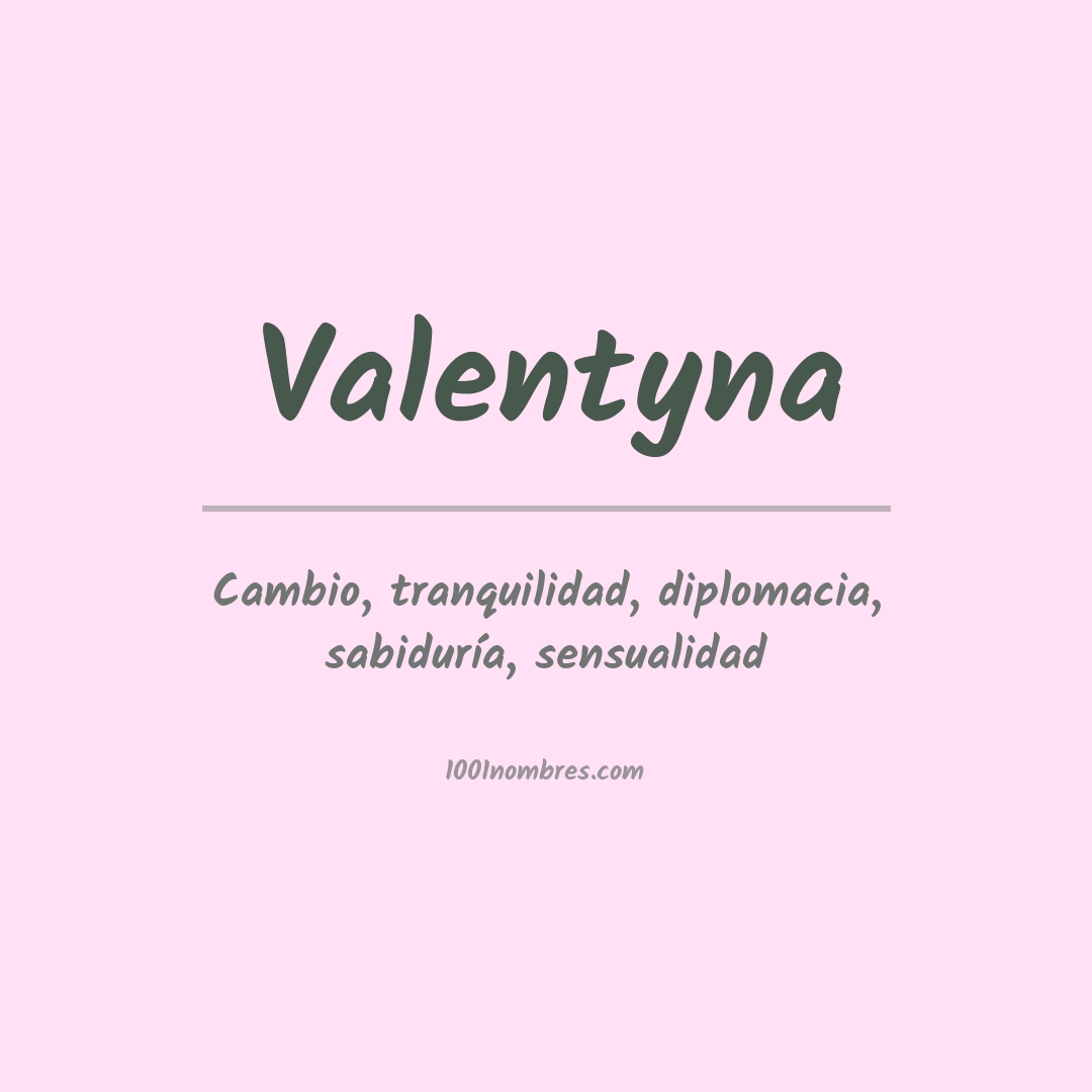 Significado del nombre Valentyna