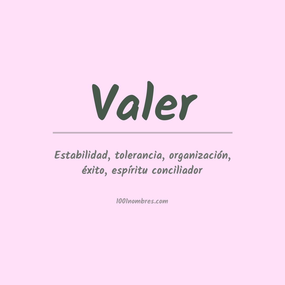 Significado del nombre Valer