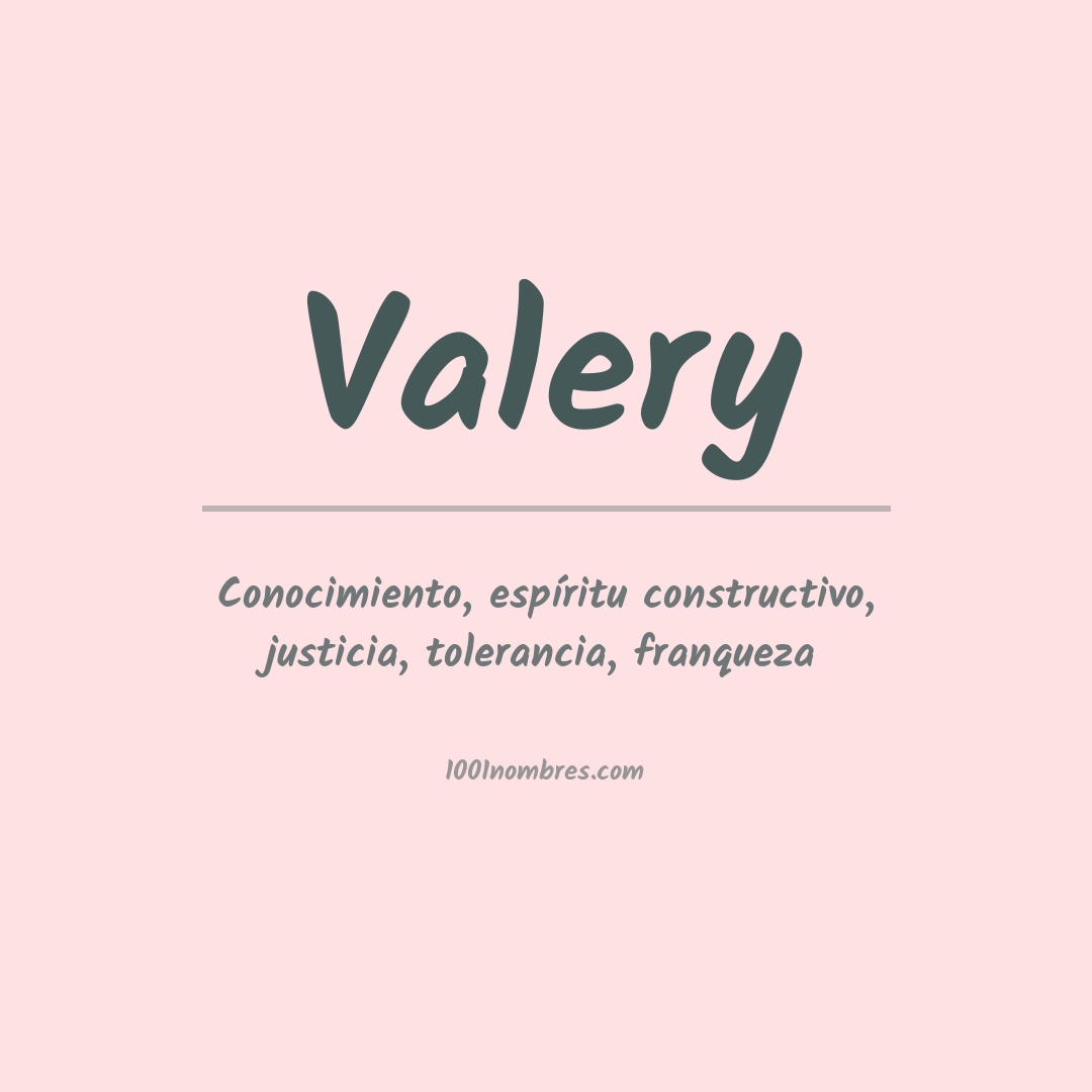 Significado del nombre Valery