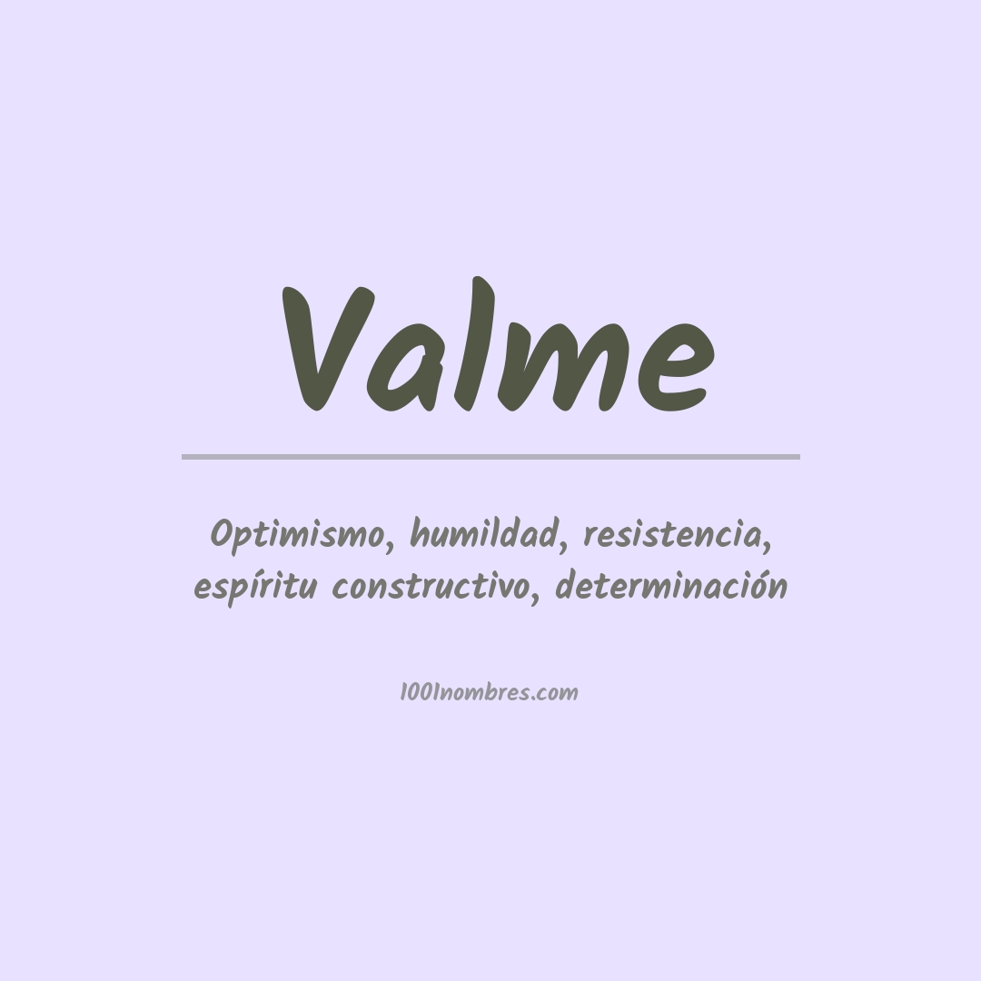Significado del nombre Valme