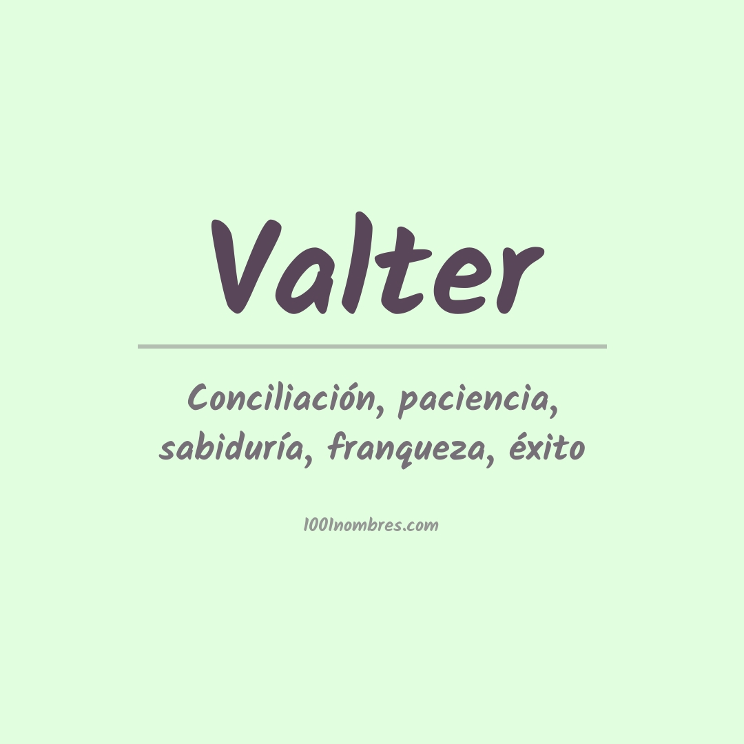 Significado del nombre Valter