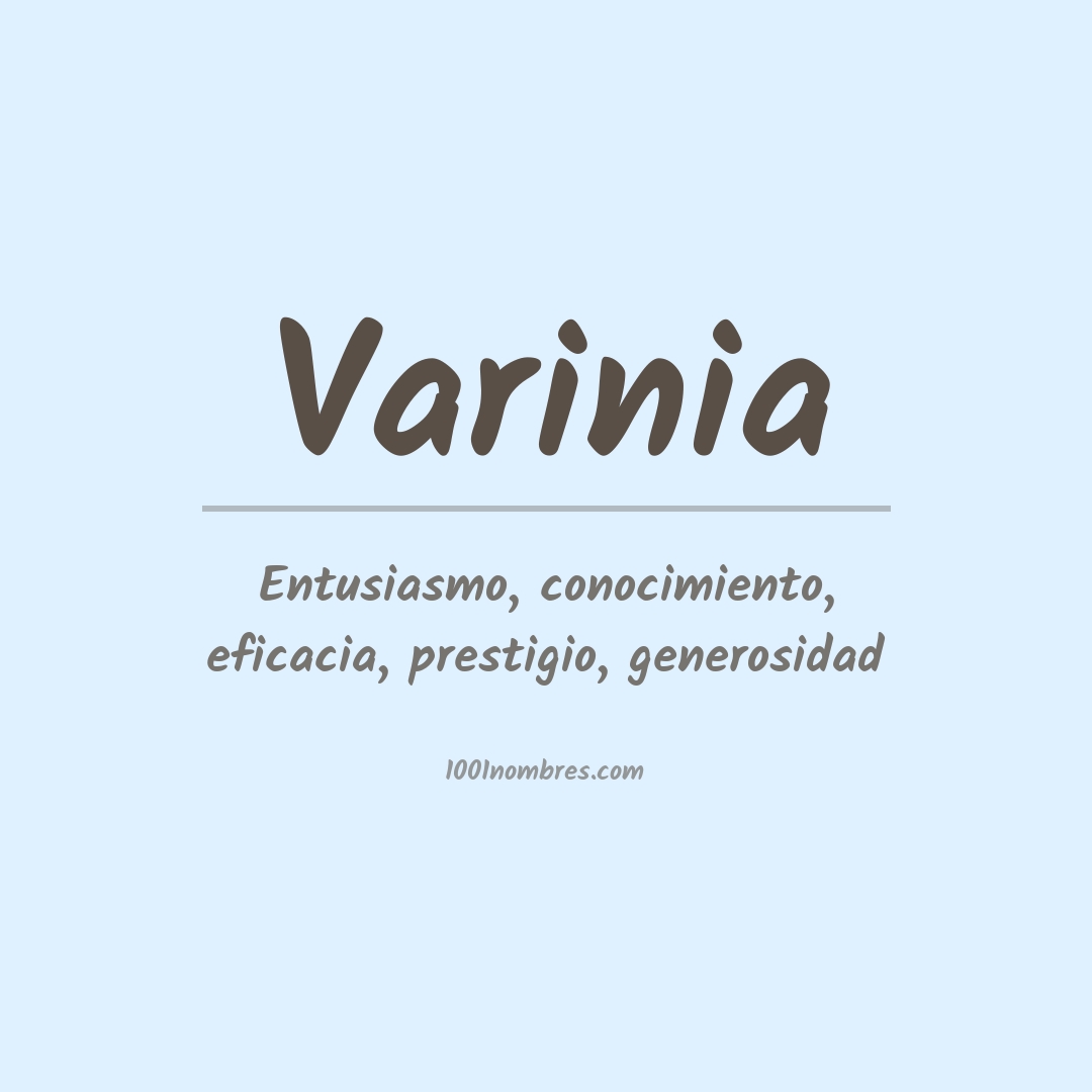 Significado del nombre Varinia