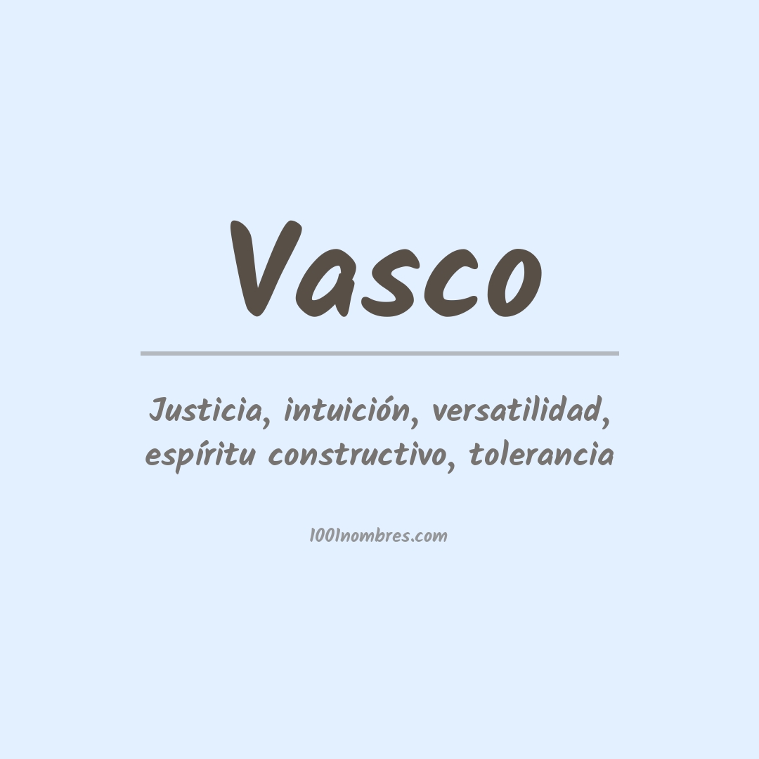 Significado del nombre Vasco