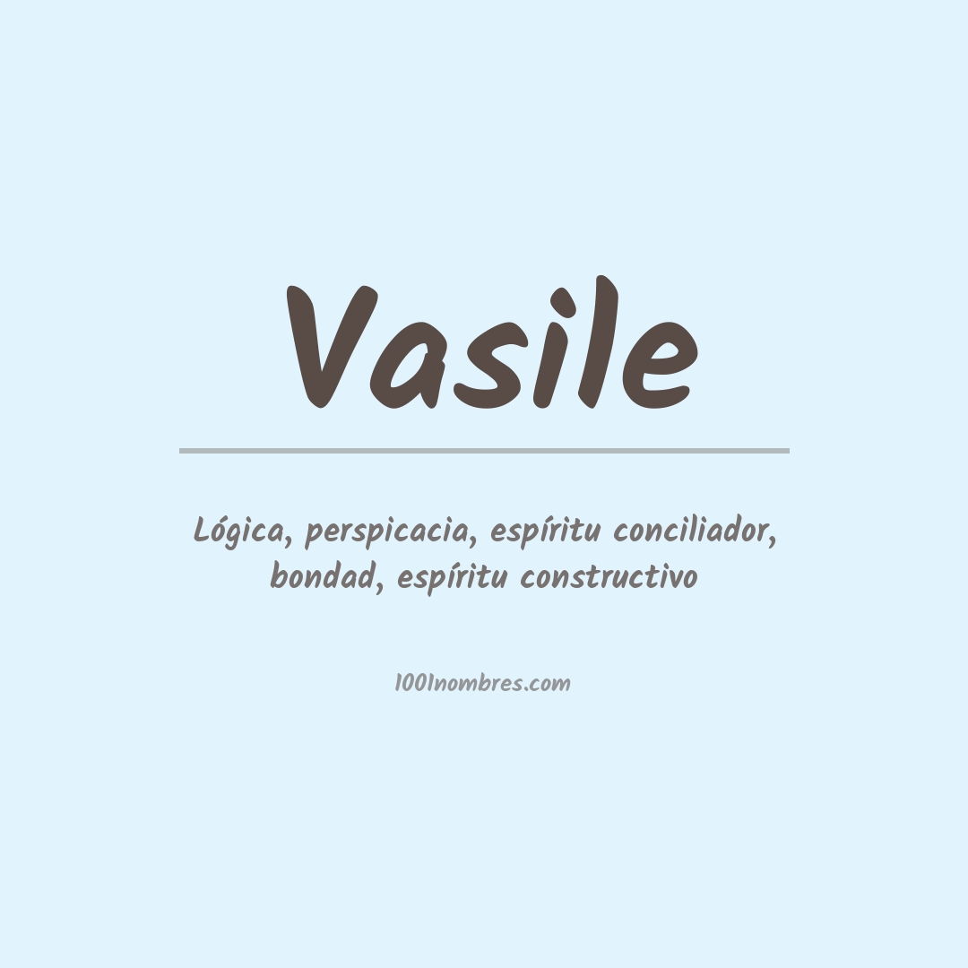 Significado del nombre Vasile