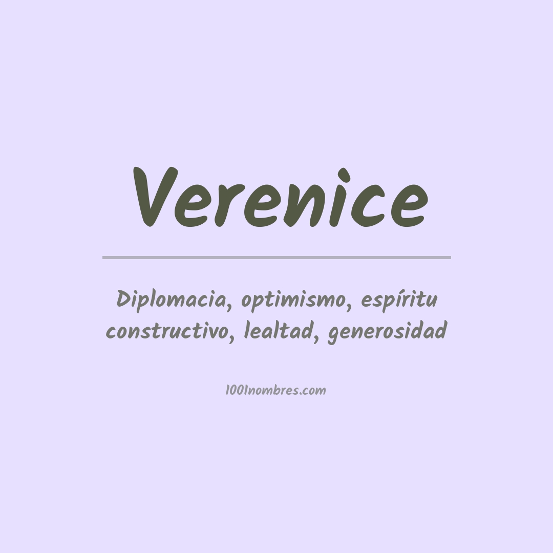 Significado del nombre Verenice