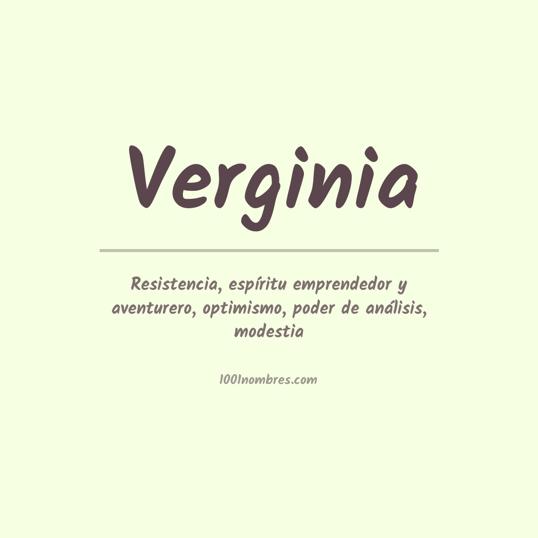 Significado del nombre Verginia