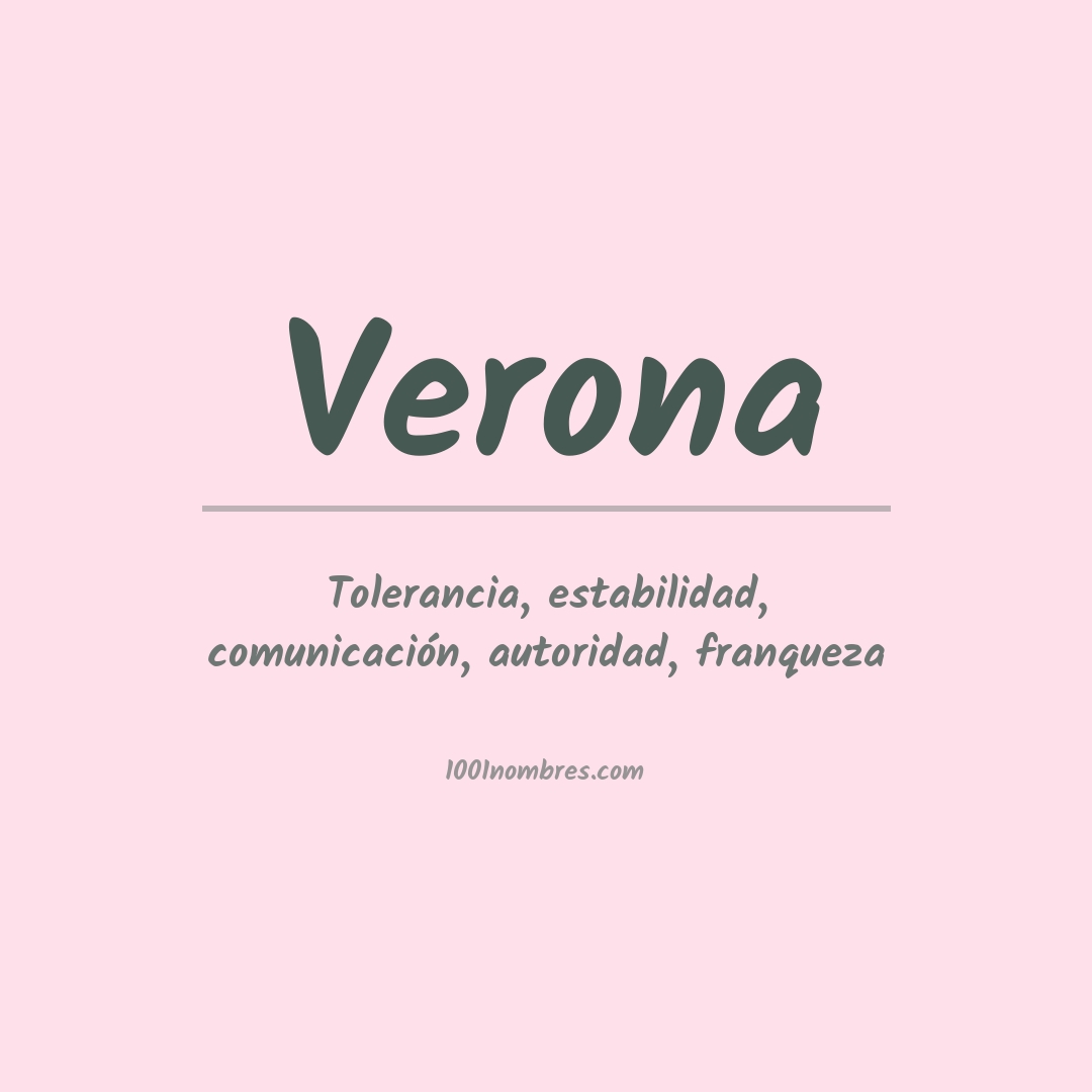 Significado del nombre Verona