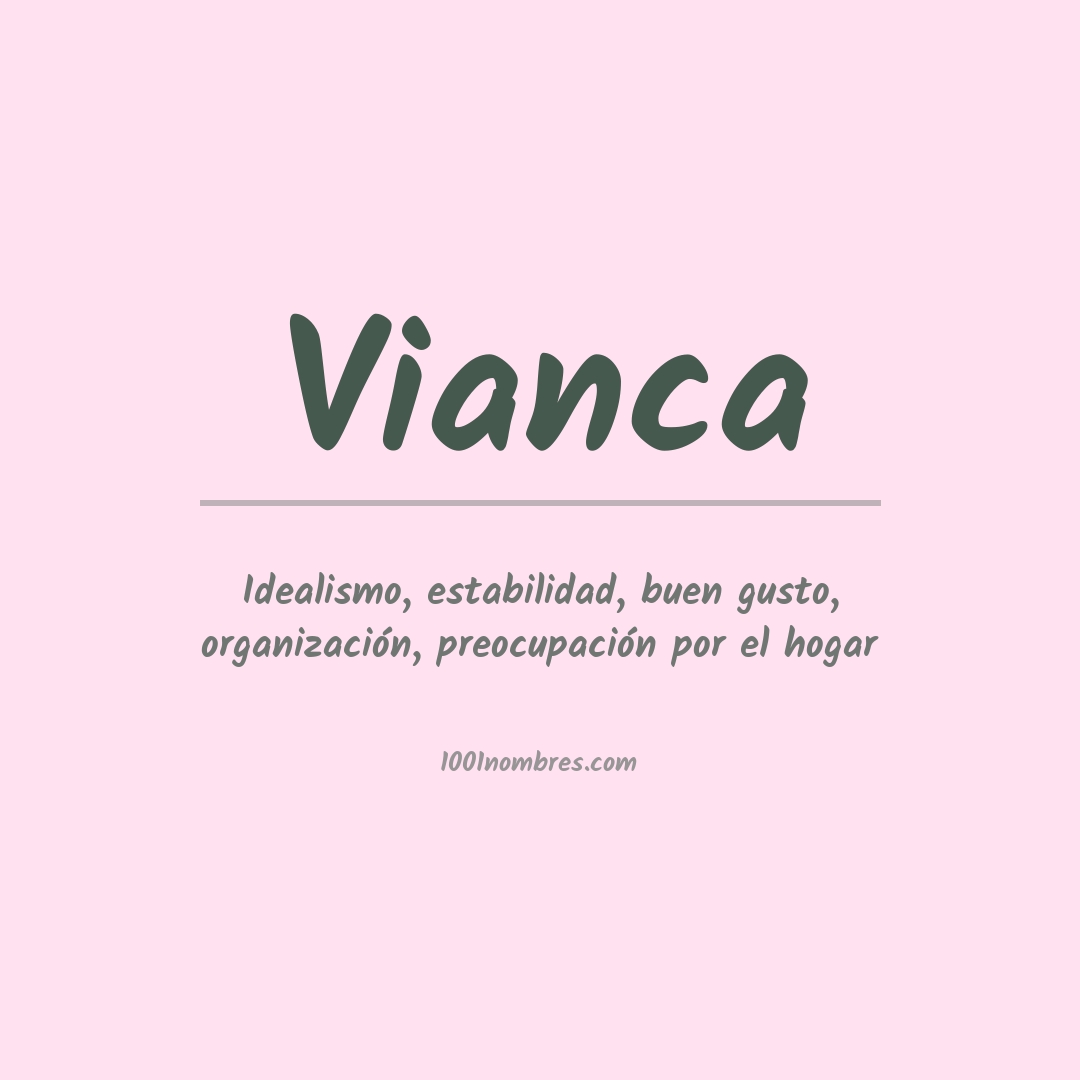 Significado del nombre Vianca