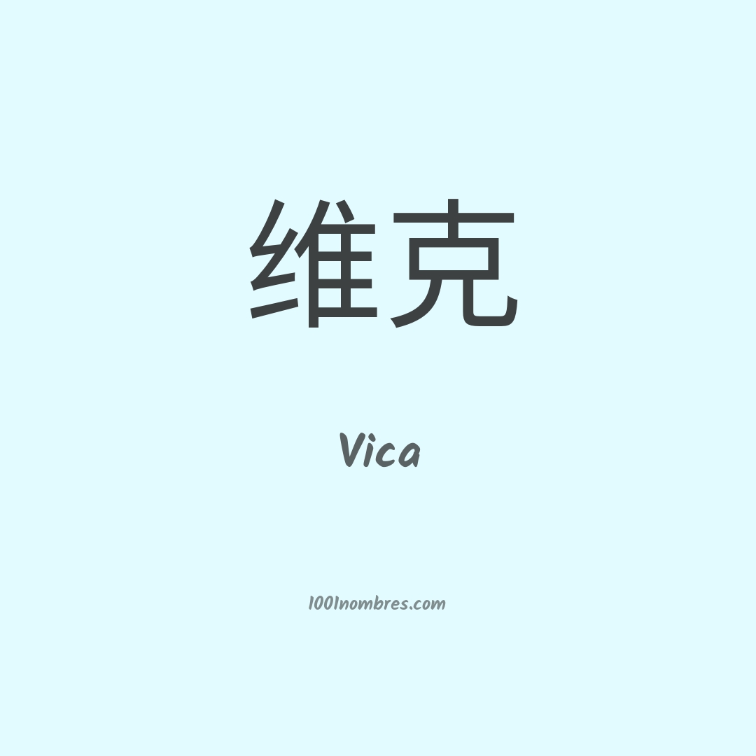 Vica en chino Vica en chino