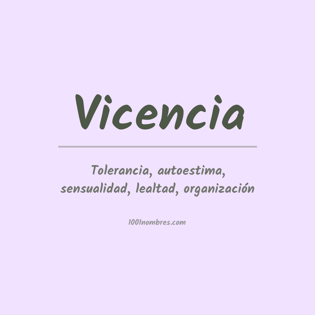 Significado del nombre Vicencia Significado del nombre Vicencia
