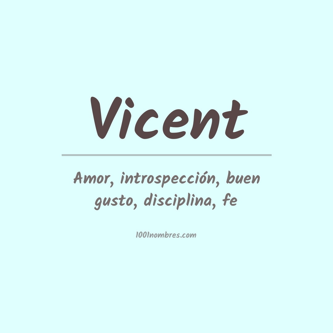 Significado del nombre Vicent