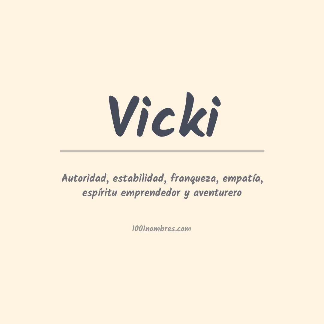 Significado del nombre Vicki