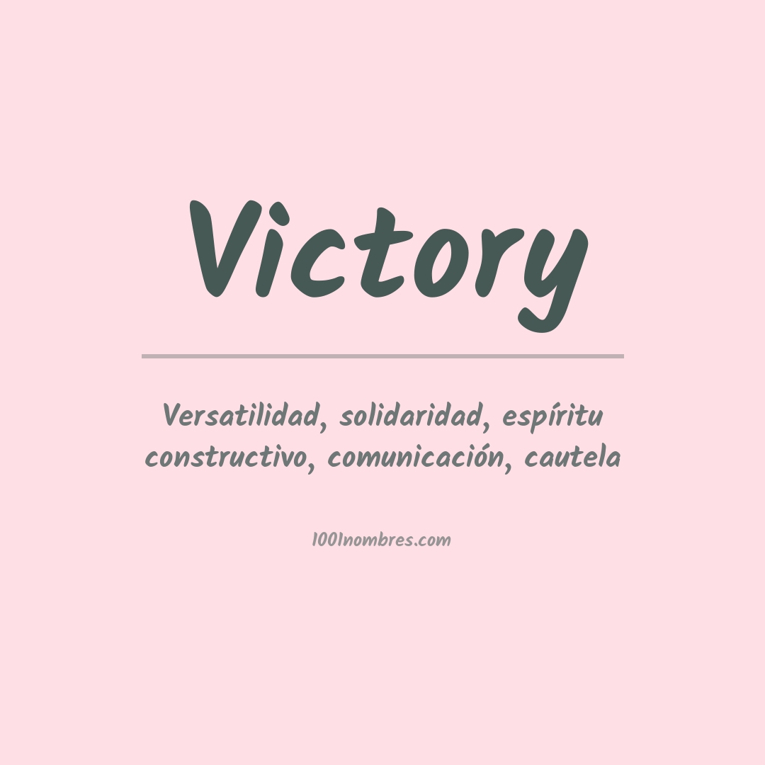 Significado del nombre Victory