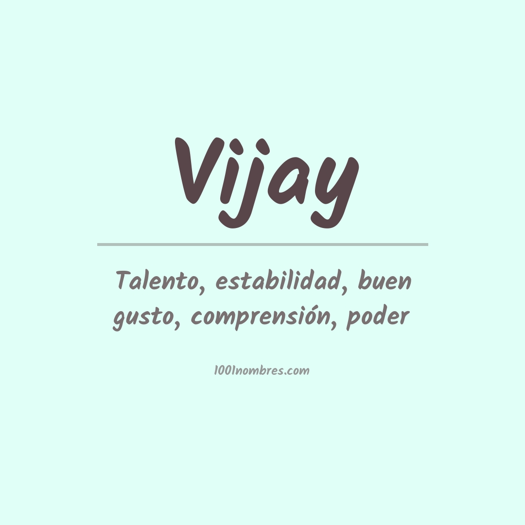 Significado do nome Vijay