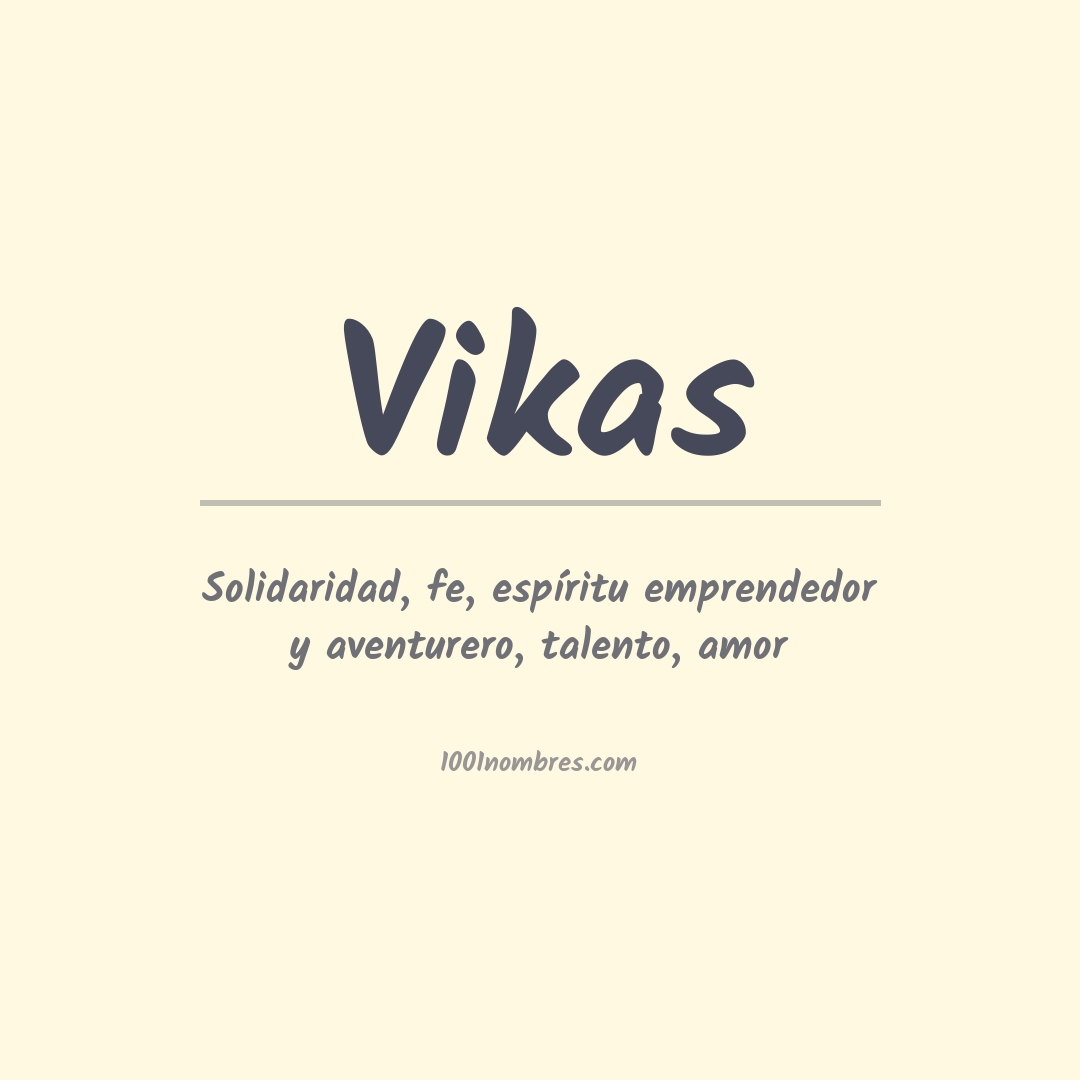 Significado do nome Vikas