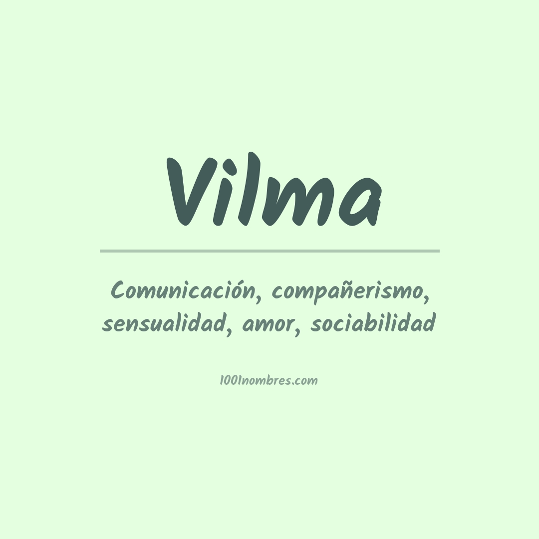 Significado del nombre Vilma