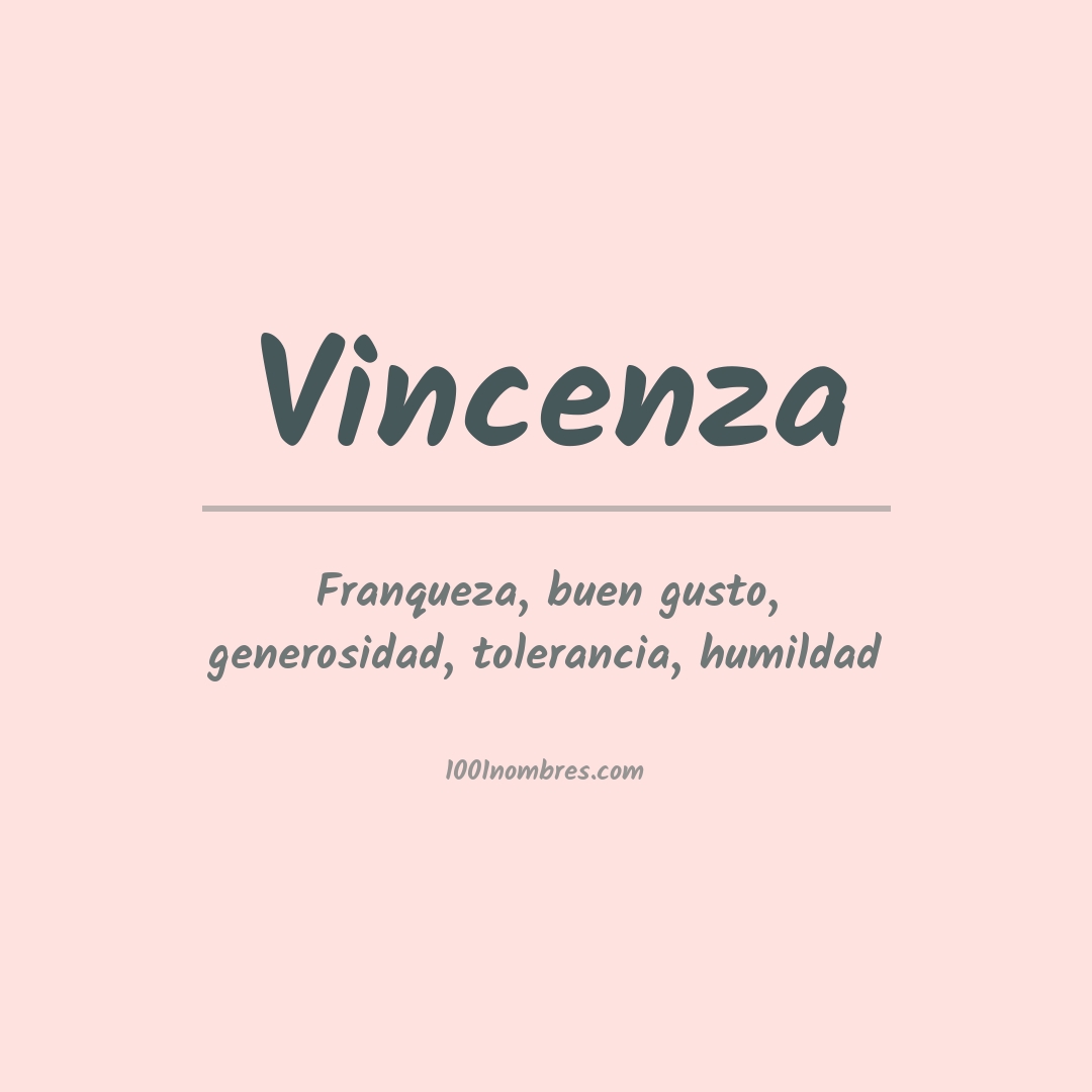 Significado del nombre Vincenza Significado del nombre Vincenza