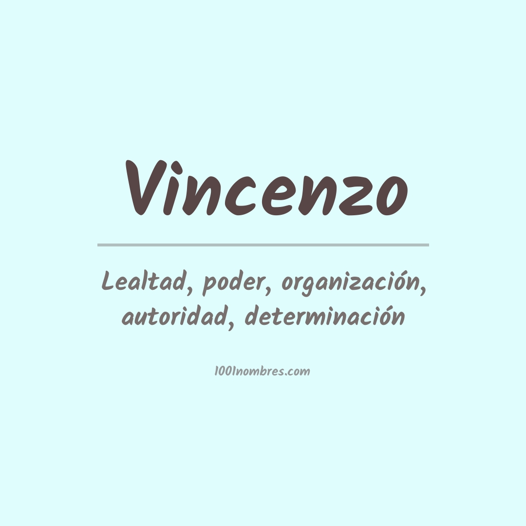 Significado del nombre Vincenzo