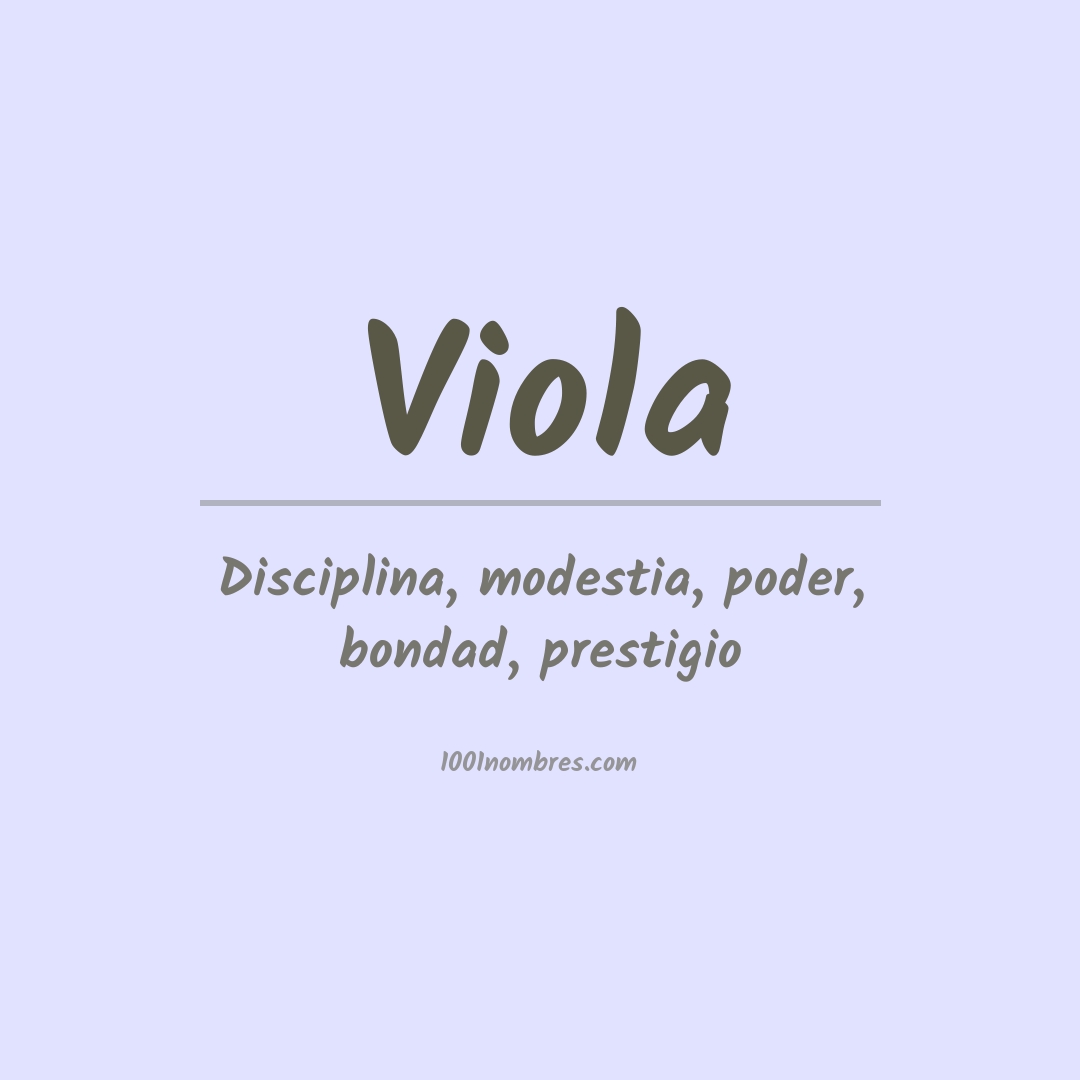 Significado del nombre Viola