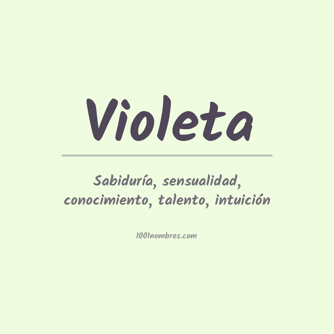 Significado del nombre Violeta