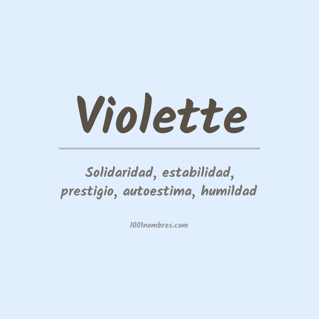Significado del nombre Violette