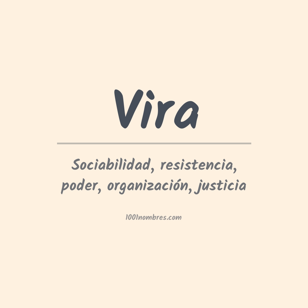 Significado del nombre Vira