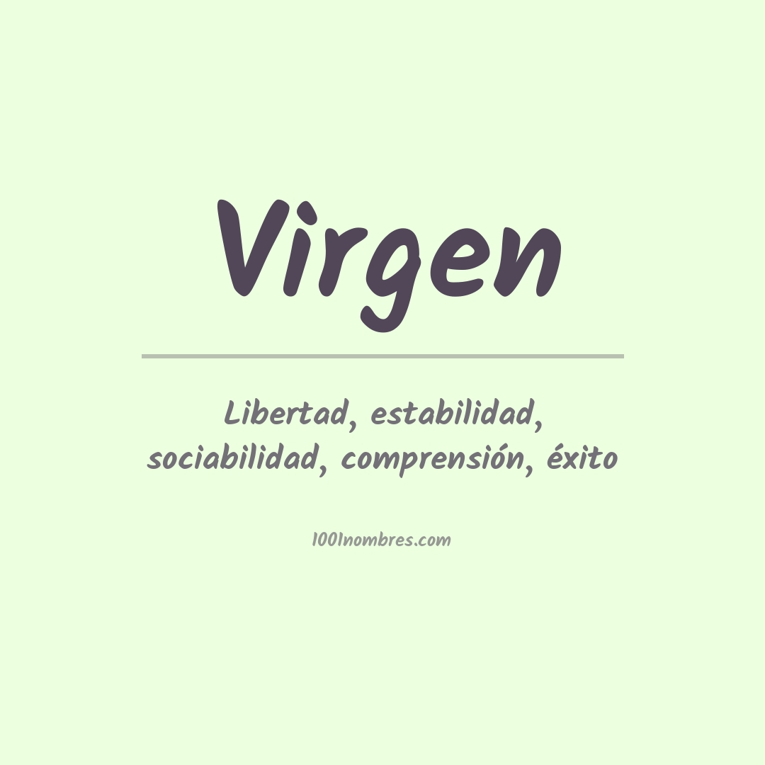 Significado del nombre Virgen