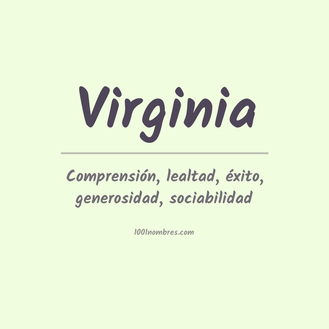 Significado del nombre Virginia