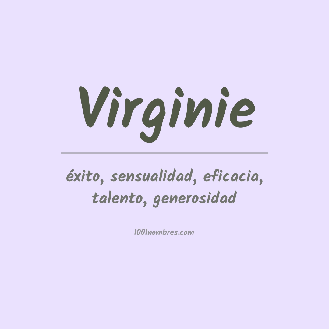 Significado del nombre Virginie