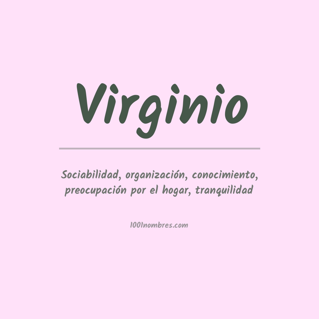 Significado del nombre Virginio