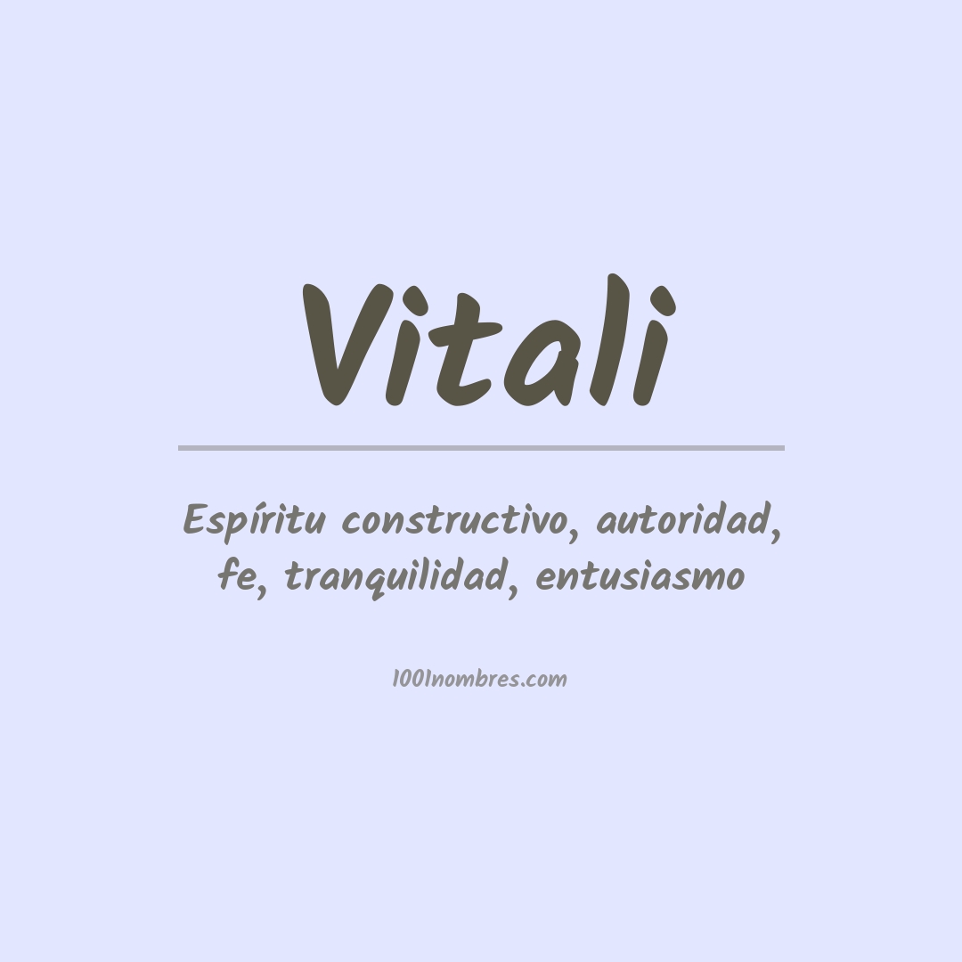 Significado del nombre Vitali