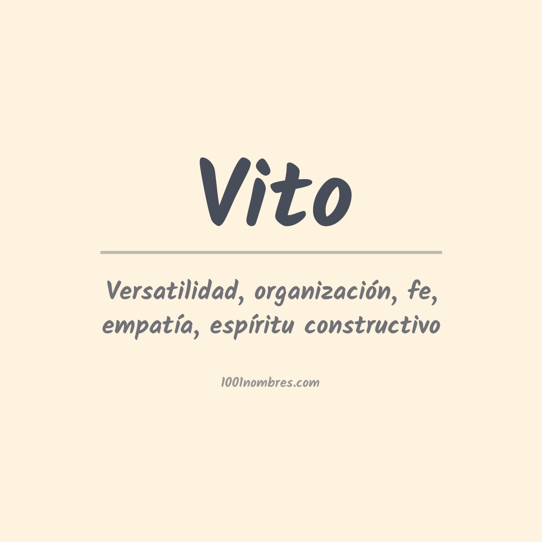 Significado del nombre Vito