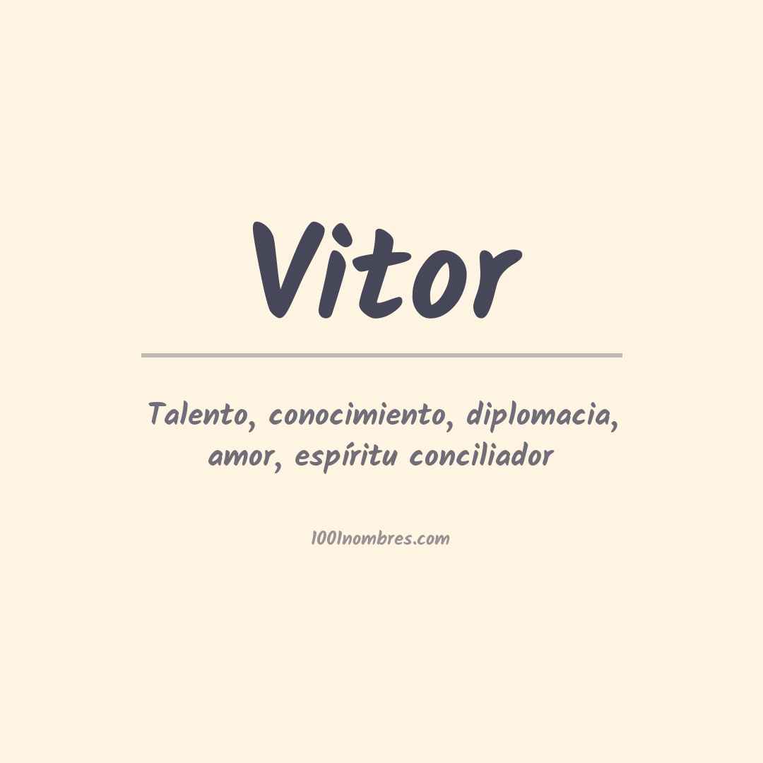 Significado del nombre Vitor