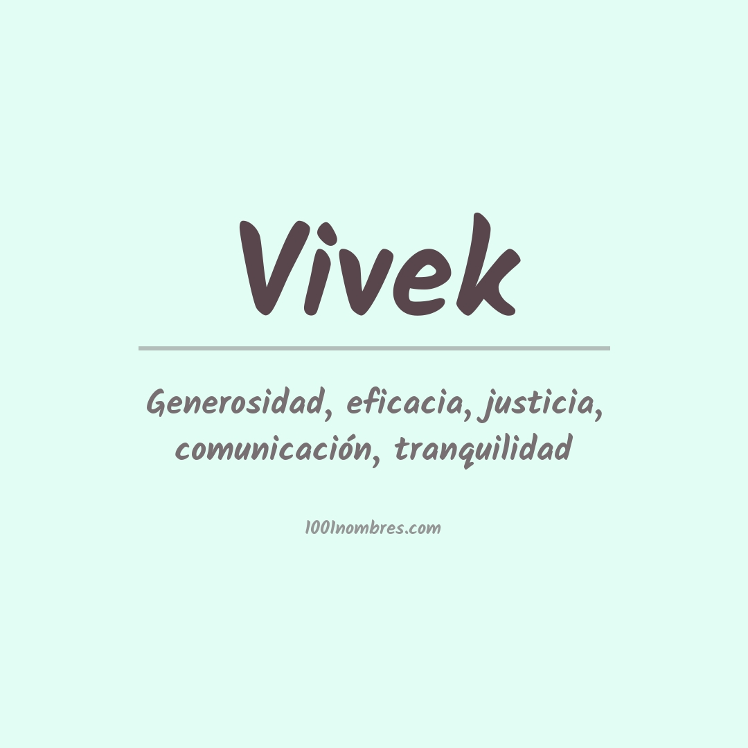 Significado do nome Vivek