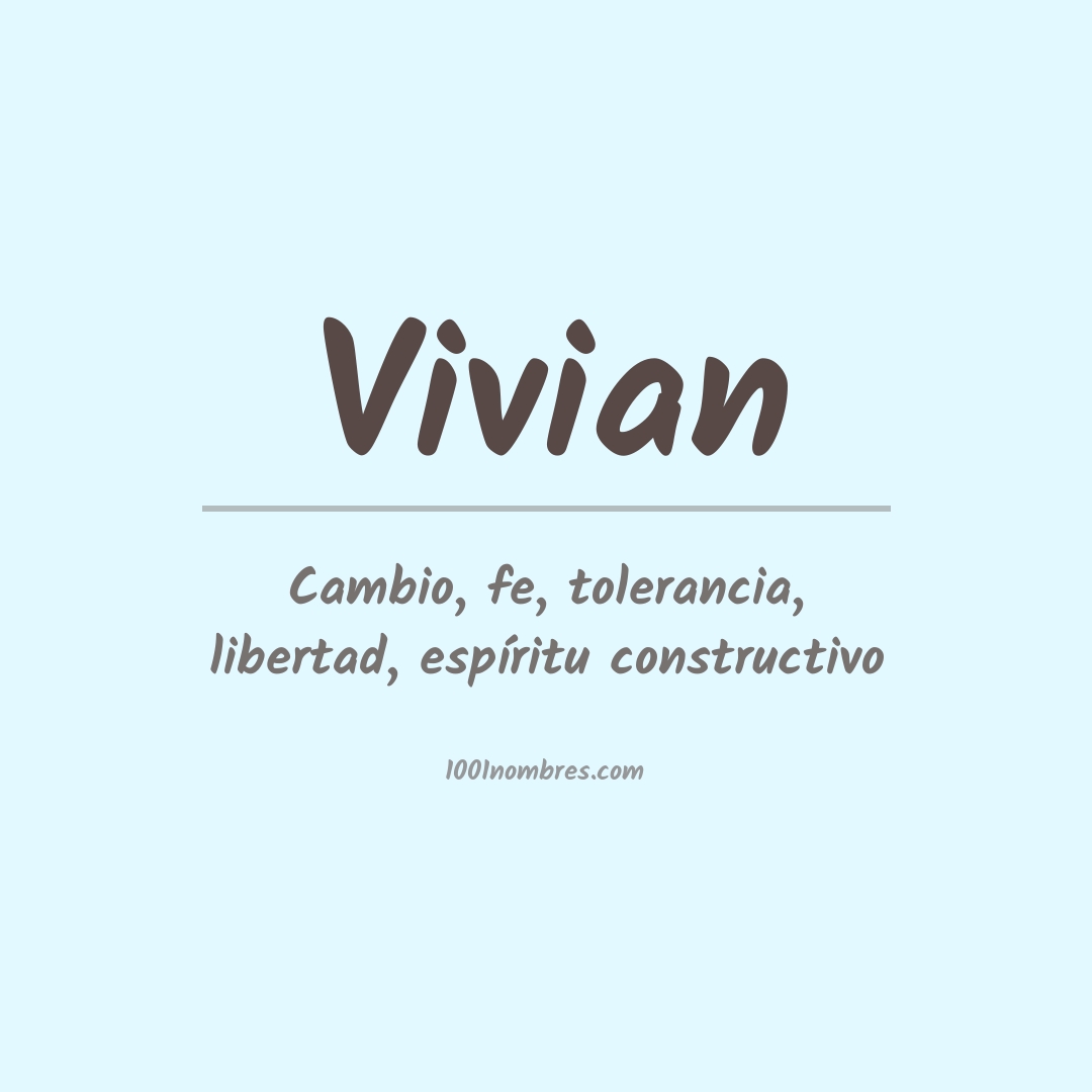 Significado del nombre Vivian