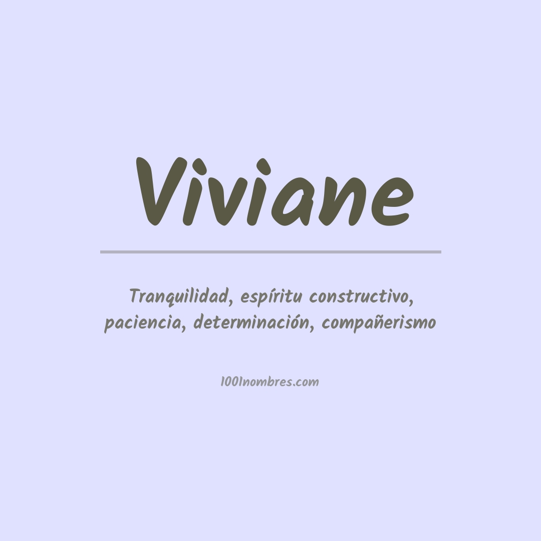 Significado del nombre Viviane