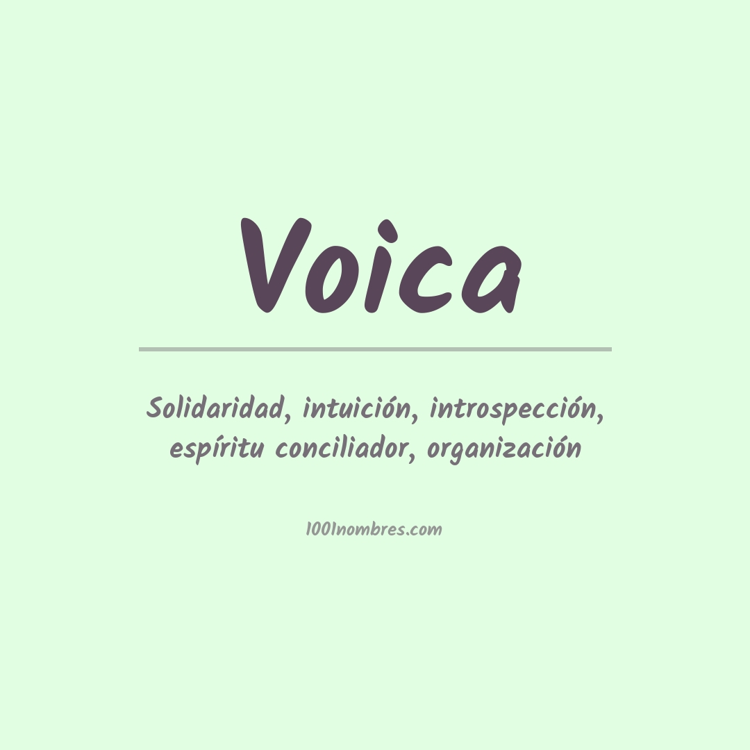Significado do nome Voica