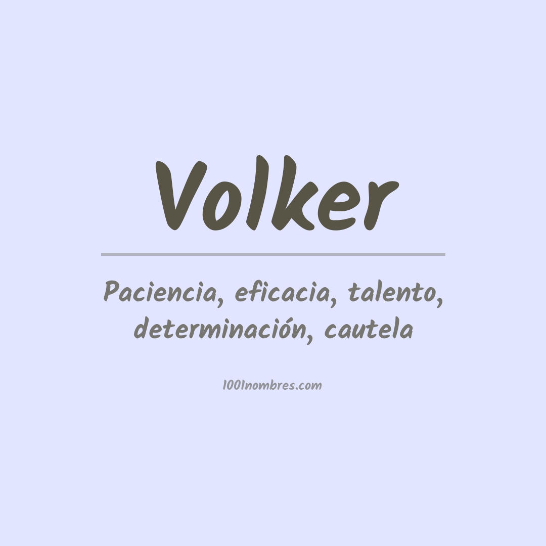 Significado del nombre Volker