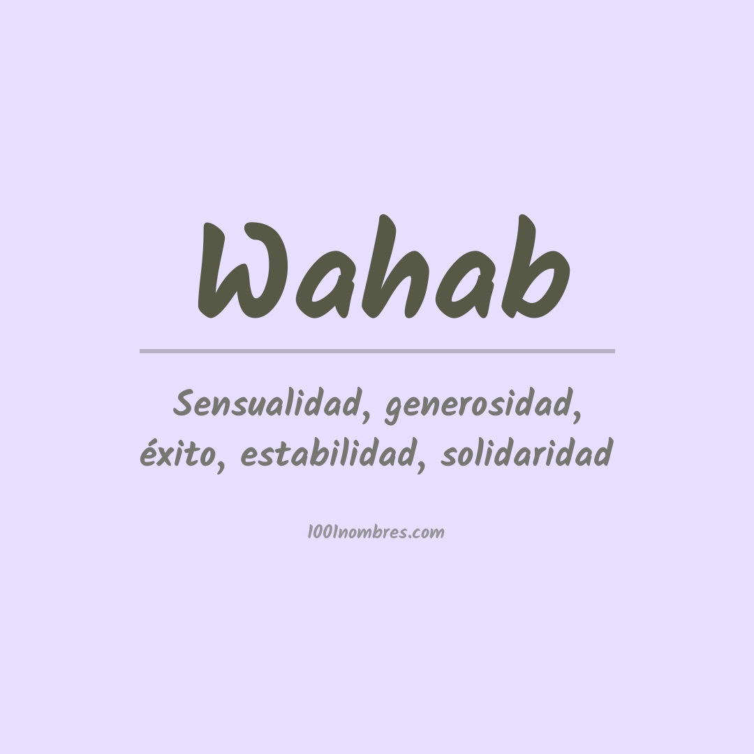 Significado del nombre Wahab