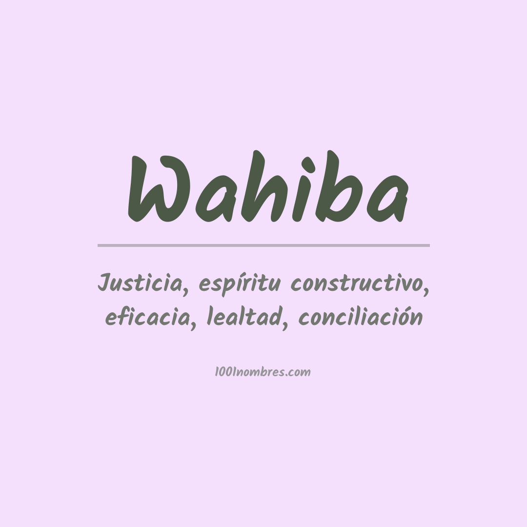 Significado del nombre Wahiba