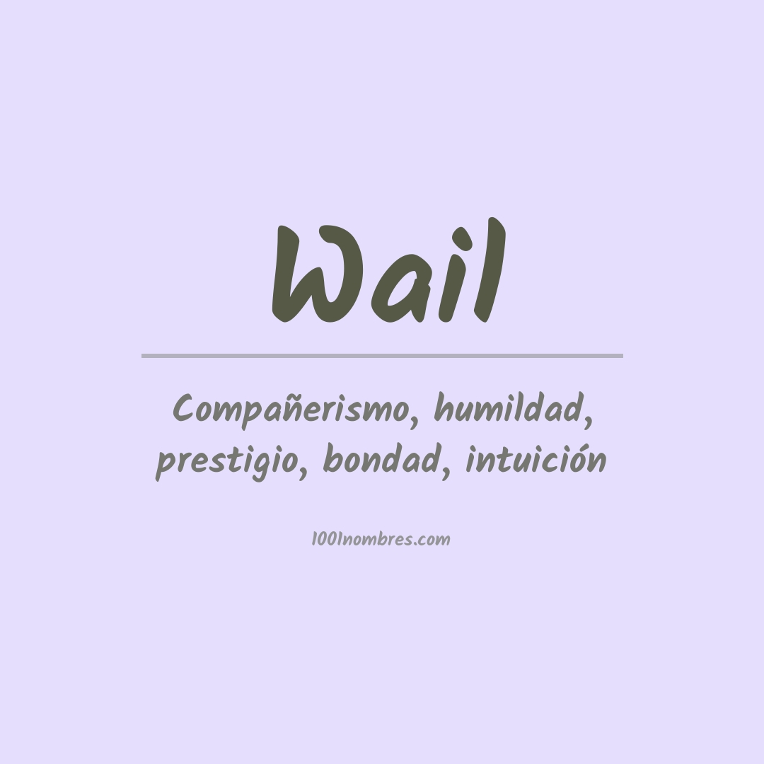 Significado del nombre Wail