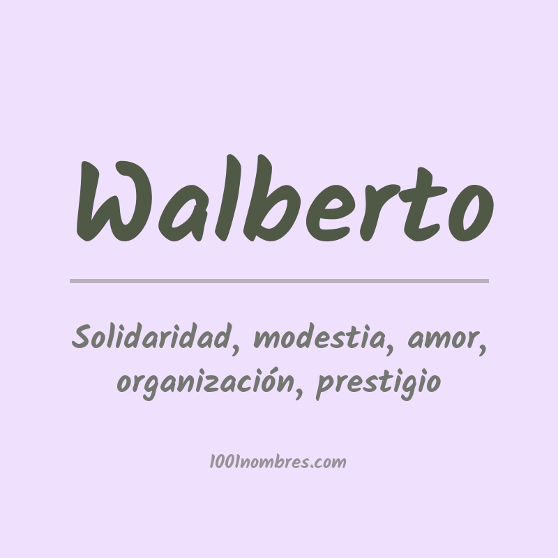 Significado del nombre Walberto Significado del nombre Walberto